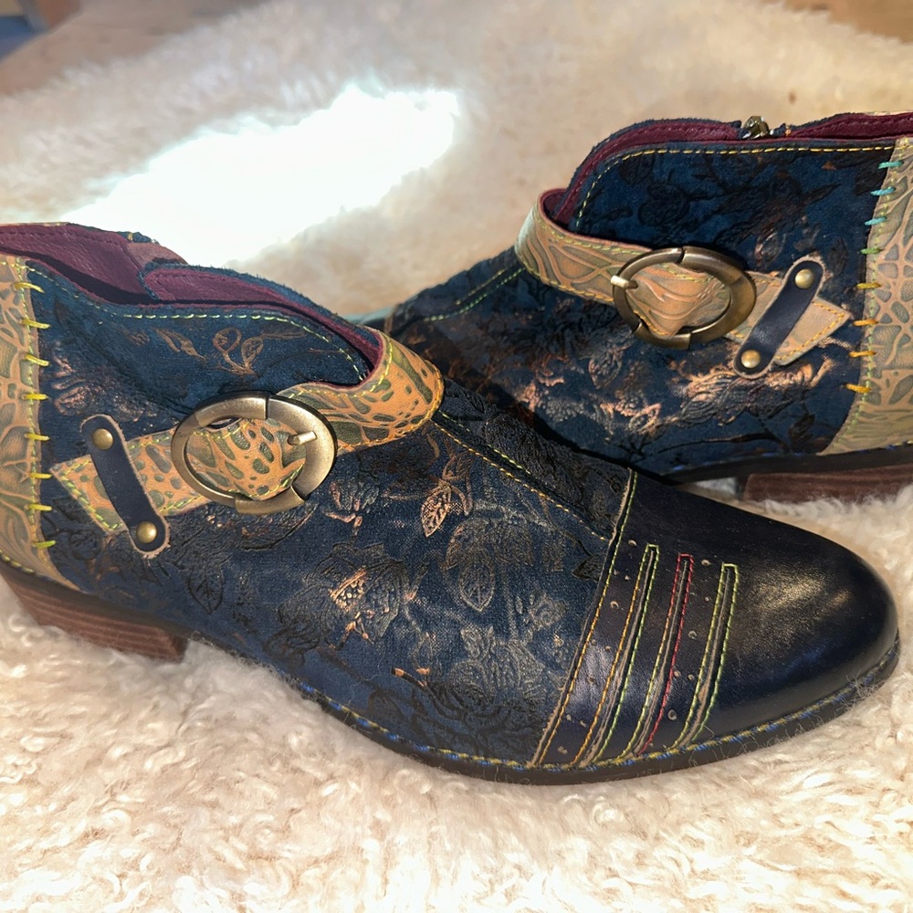 Lartiste Colorful Patterned Ankle Boots